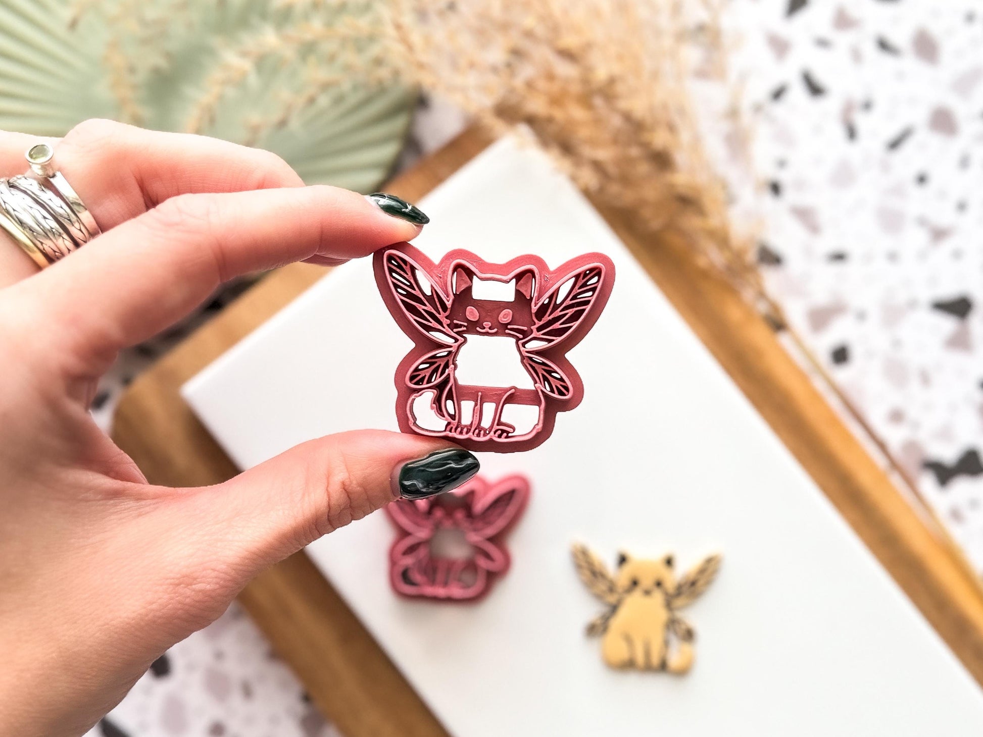 Fairy Cat Clay Cutter: Whimsical Cottagecore Themed Polymer Clay Tool, UK Made-Cottagecore Cutters