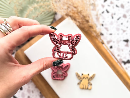 Fairy Cat Clay Cutter: Whimsical Cottagecore Themed Polymer Clay Tool, UK Made-Cottagecore Cutters