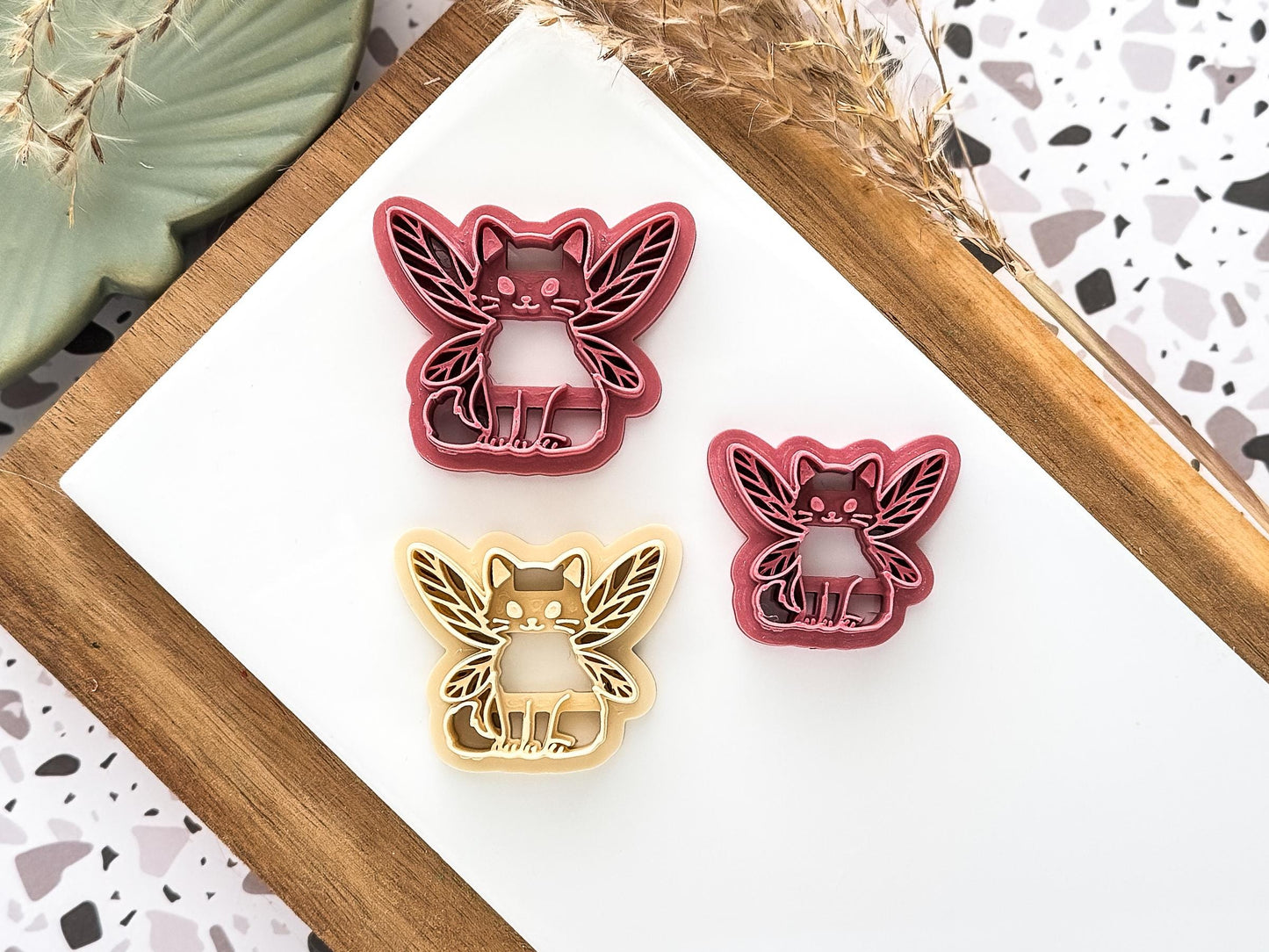 Fairy Cat Clay Cutter: Whimsical Cottagecore Themed Polymer Clay Tool, UK Made-Cottagecore Cutters