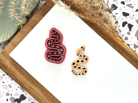 Diamond Snake Clay Cutter, Animal Polymer and Silver Clay Cutting Tool, 3 - 5 cm Sizes, UK Made-Halloween / Goth Cutters