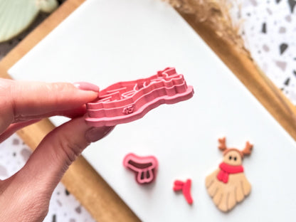 Ghost Reindeer Polymer Clay Cutter: Spooky Christmas Clay Cutter Tool-Christmas / Winter