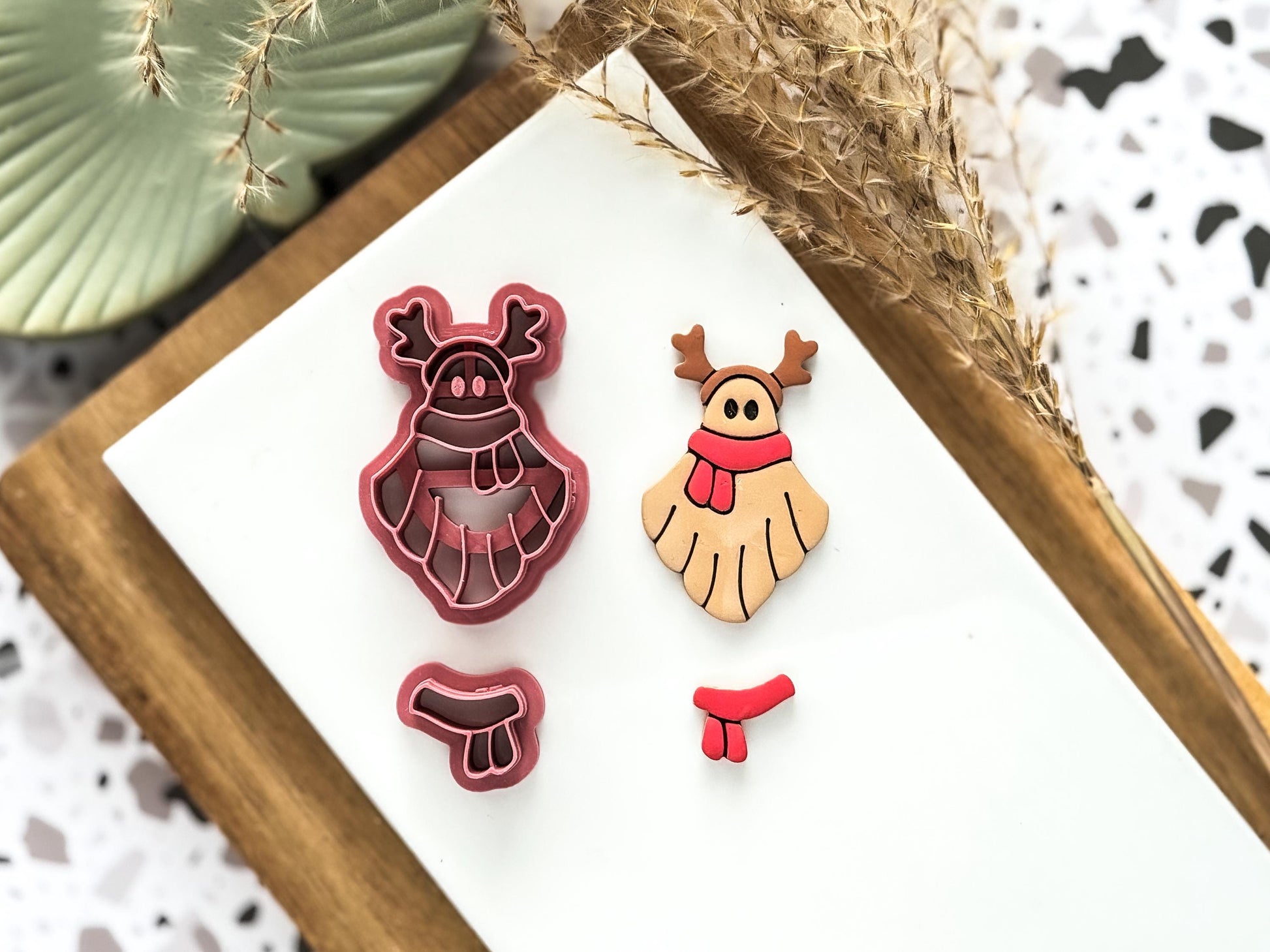 Ghost Reindeer Polymer Clay Cutter: Spooky Christmas Clay Cutter Tool-Christmas / Winter