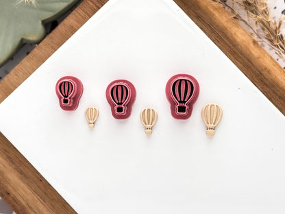 Micro Hot Air Balloon Cutters, 1 - 1.5 cm Miniature Polymer and Silver Debossing Clay Cutters, UK Made-Micro Clay Cutters