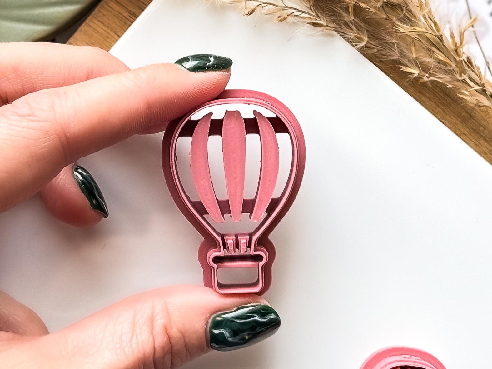 Hot Air Balloon Cutter, Embossing Polymer and Silver Clay Tool, 2 cm - 4.5 cm, UK Made-Summer Clay Cutters