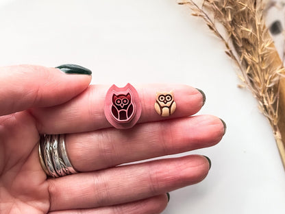 Mini Owl Polymer Clay Cutters, Micro Autumn Themed Cutters For Clay, Fondant, UK Made-Animal & Nature Cutters