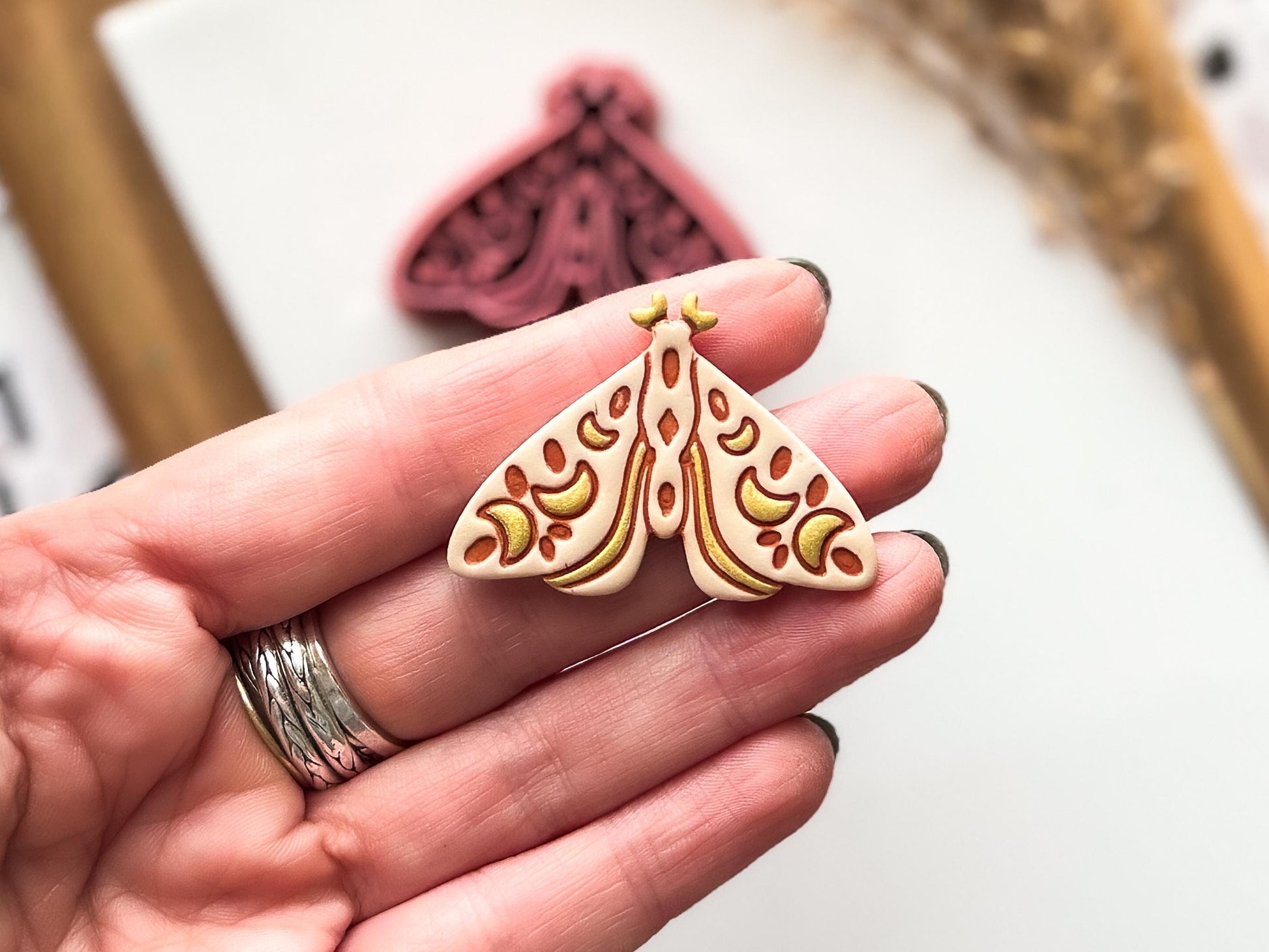 Celestial Moth Clay Cutter, Boho Style Tool for Polymer and Silver Clay-Animal & Nature Cutters