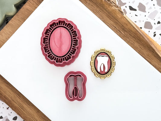 Gothic tooth frame clay cutter for polymer clay and metal clay