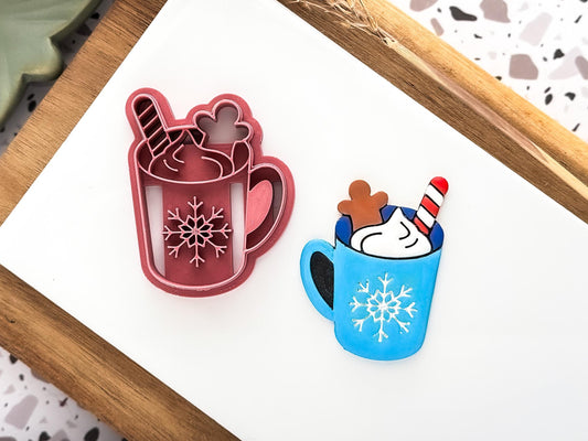 Hot Chocolate Clay Cutter: Winter Snowflake Design For Clay And Fondant, 3 - 5 cm-Christmas / Winter