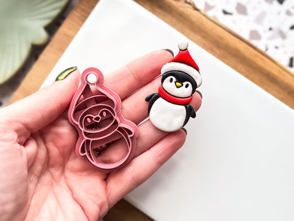 Christmas Penguin Clay Cutter: Plastic Cutting Tool For Clay And Fondant-Christmas / Winter