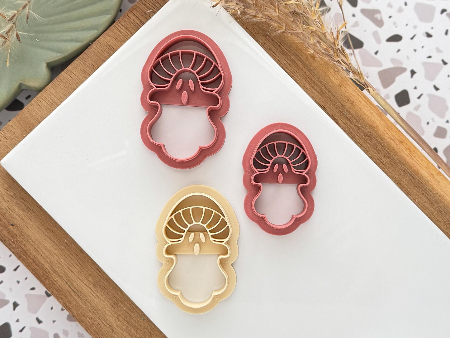 Mushroom Ghost Clay Cutter, Spooky Gothic Style Tool for Polymer and Silver Clay-Halloween / Goth Cutters
