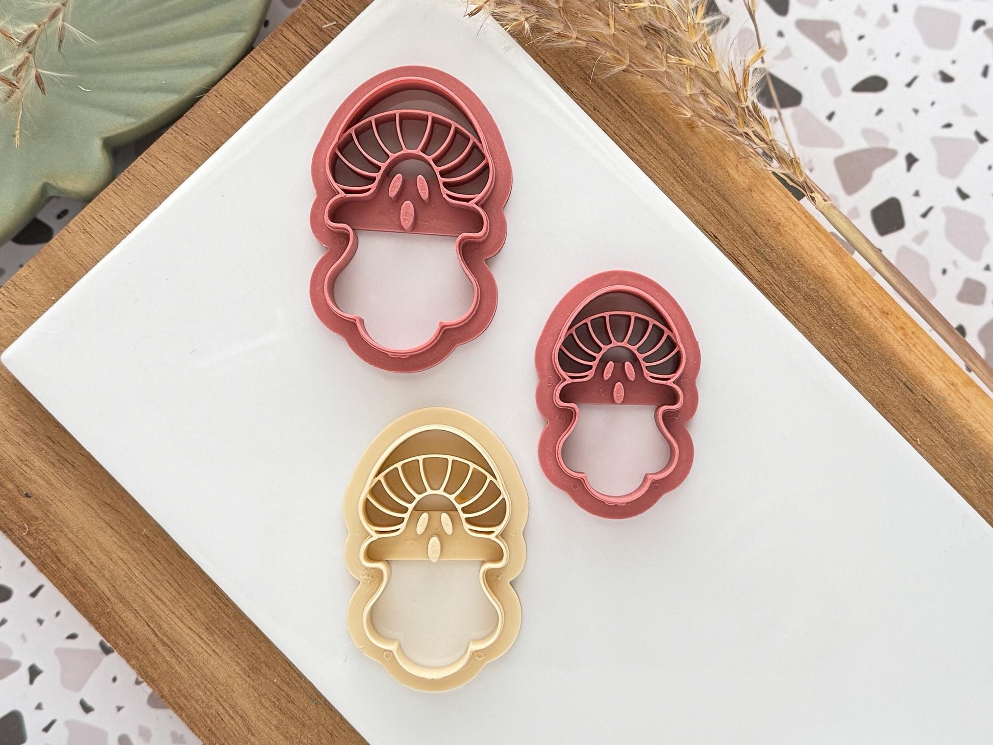 Mushroom Ghost Clay Cutter, Spooky Gothic Style Tool for Polymer and Silver Clay-Halloween / Goth Cutters