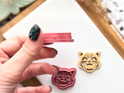 Cat Face Clay Cutter: Tattoo Flash Themed Polymer Clay Earring Tool, UK Made-Halloween / Goth Cutters