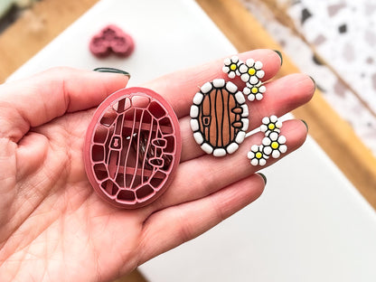 Fairy Door Cutter Set with Flowers: Cottagecore Polymer Clay Tool, UK Made-Cottagecore Cutters