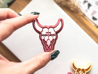 Animal Skull Clay Cutter: Witchy Symbol Detailed Cutter For Polymer and Silver Clay - UK Made-Halloween / Goth Cutters
