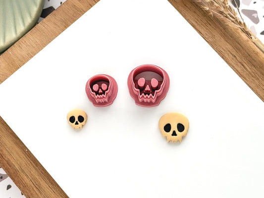 Skull Clay Cutter 4, Small Halloween or Gothic Polymer Clay Tool, 1 - 1.5 cm-Halloween / Goth Cutters