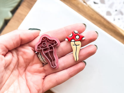 Cheeky Mushroom Cutter Set: 4 Autumn Themed Clay Cutters-Autumn Cutters