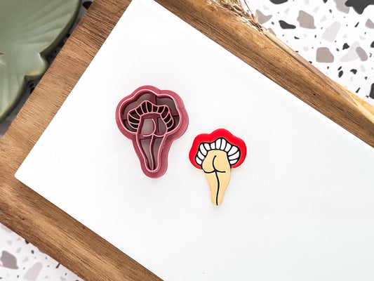 Cheeky Mushroom Cutter 2: Wavy Top Mushroom Lady Legs For Polymer Clay, 2.5 - 4.5 cm-Autumn Cutters