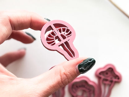 Cheeky Mushroom Cutter 3: Round Top Mushroom Lady Legs For Polymer Clay, 2.5 - 4.5 cm-Autumn Cutters