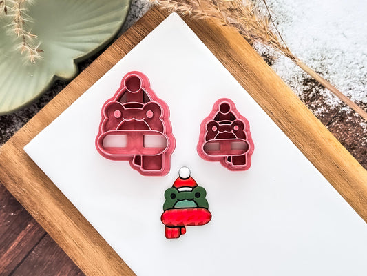 Christmas Frog Cutter for Polymer and Metal Clay, 3 - 5cm-Christmas Clay Cutters