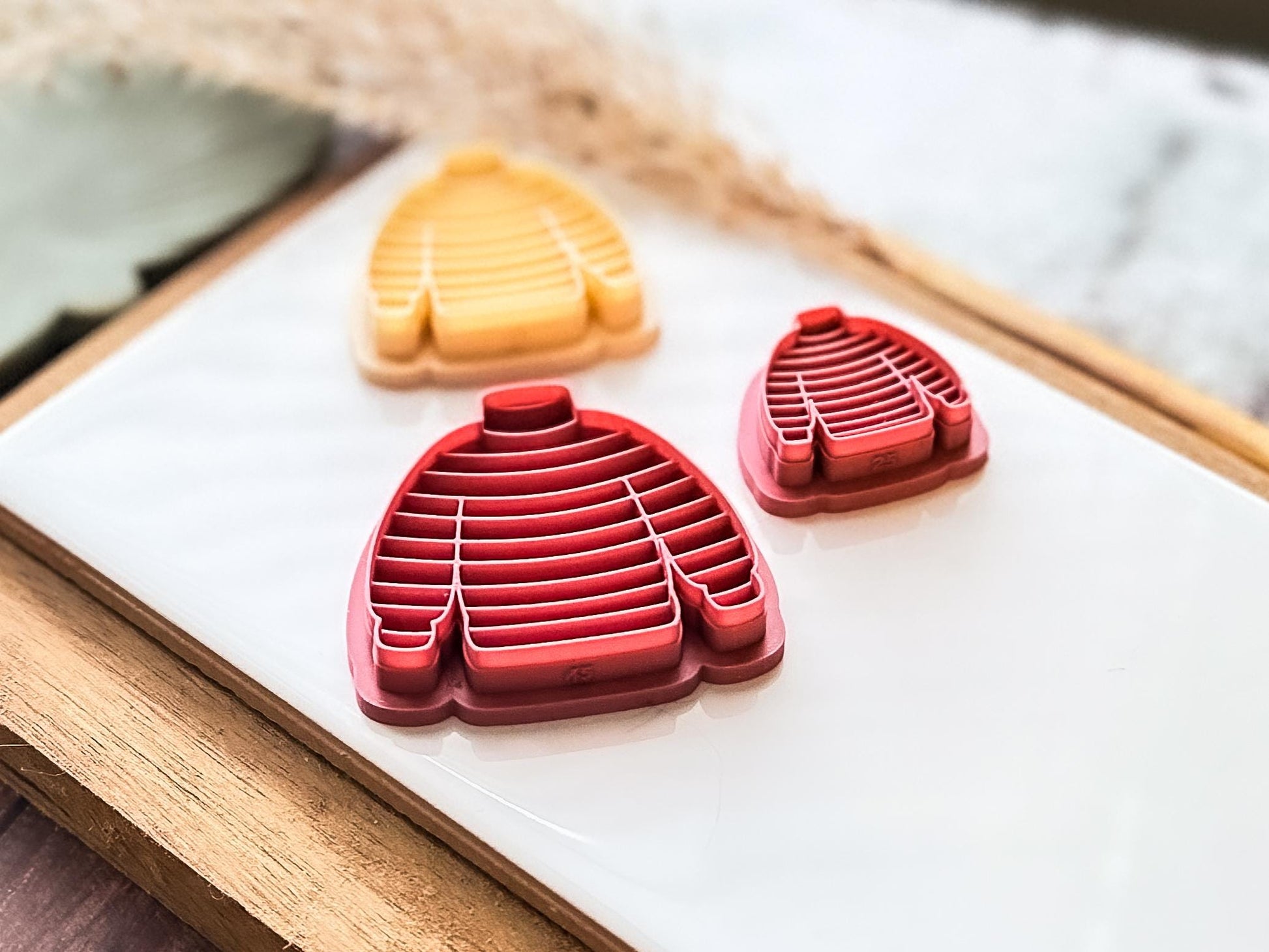Christmas Jumper Clay Cutter: Striped Sweater Shape Tool, 2.5 - 4.5cm-Christmas Clay Cutters