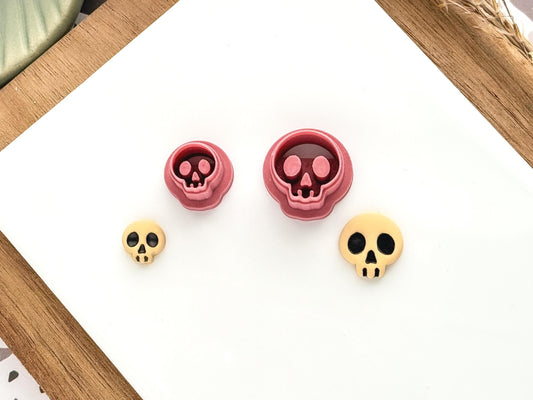 Skull Clay Cutter 3, Small Halloween or Gothic Polymer Clay Tool, 1 - 1.5 cm-Halloween / Goth Cutters