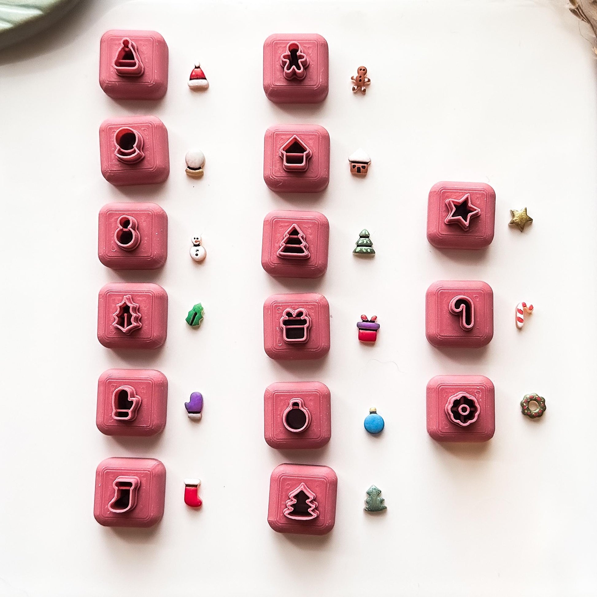 Christmas Shelf Cutter Bundle - 3 Shelf Cutters + 15 Mini Christmas Ornament Cutter Shapes, 4 Sizes Available, UK Made-Christmas Clay Cutters