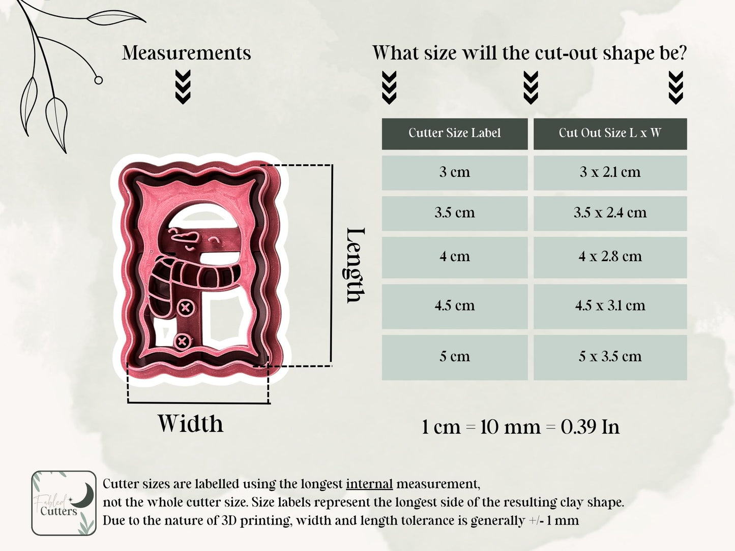 Snowman Stamp Shaped Cutter - Christmas Frame Style Polymer Clay Cutter, 3 - 5cm, Made in the UK-Christmas Clay Cutters