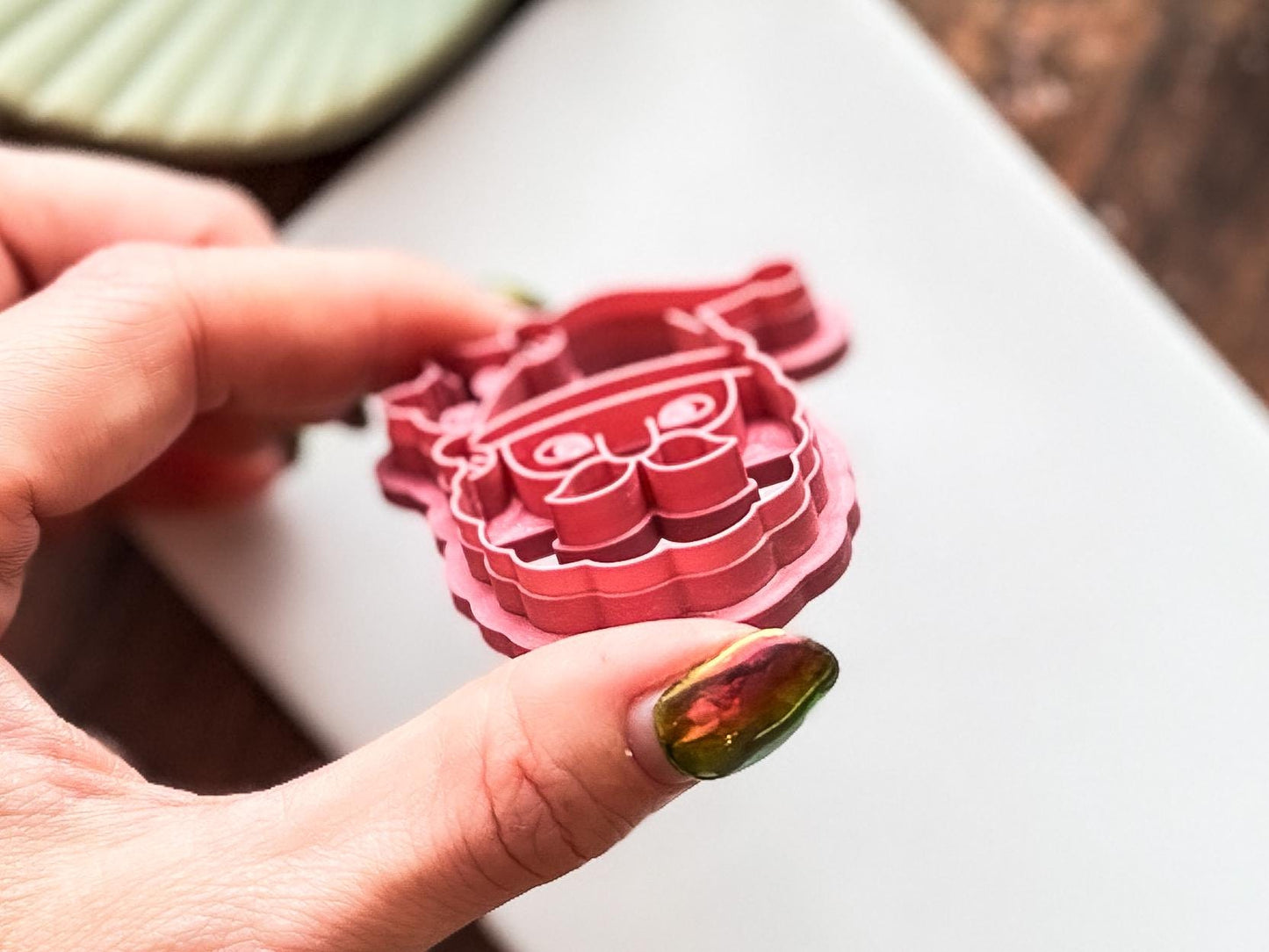 Santa Shaped Cutter - Christmas Clay Cutter with Santa and Cat Details, 3 - 5cm, Made in the UK-Christmas Clay Cutters