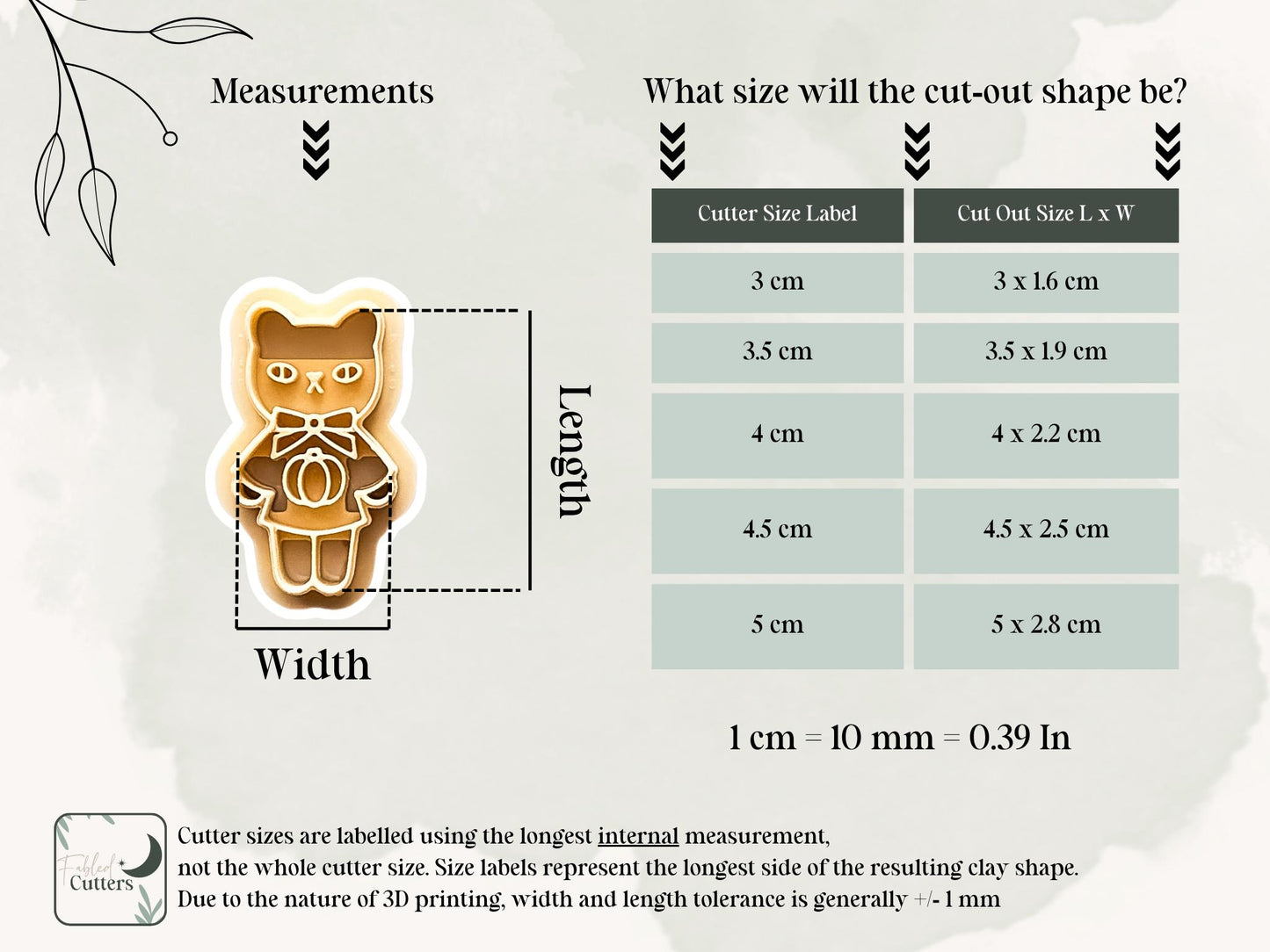 Autumn Cat Clay Cutter For Polymer and Metal Clay Crafts, 3 - 5 cm-Autumn Clay Cutters