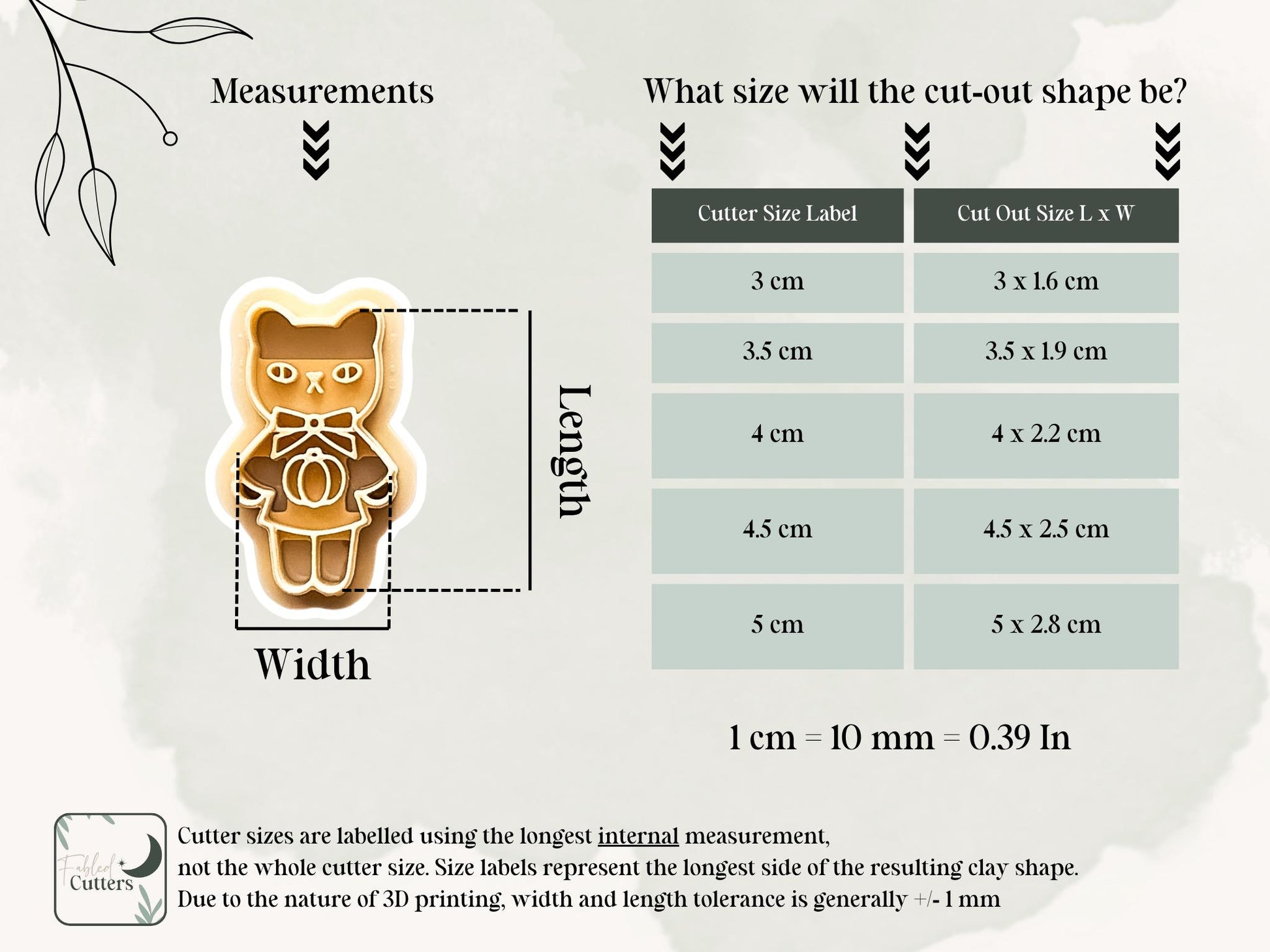 Autumn Cat Clay Cutter For Polymer and Metal Clay Crafts, 3 - 5 cm-Autumn Clay Cutters