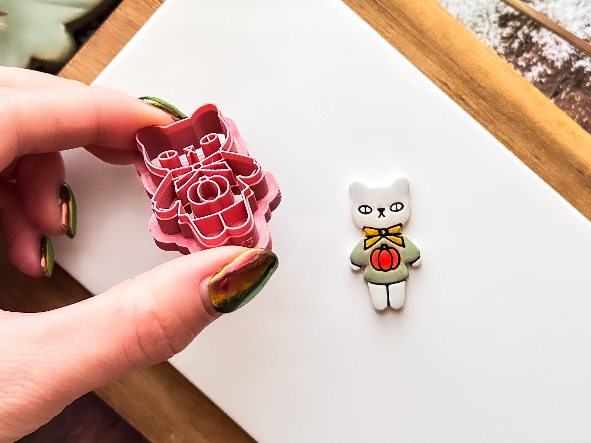 Autumn Cat Clay Cutter For Polymer and Metal Clay Crafts, 3 - 5 cm-Autumn Clay Cutters