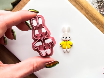 Rabbit Clay Cutter In A Rain Coat, For Polymer and Metal Clay, 3 - 5 cm-Autumn Clay Cutters