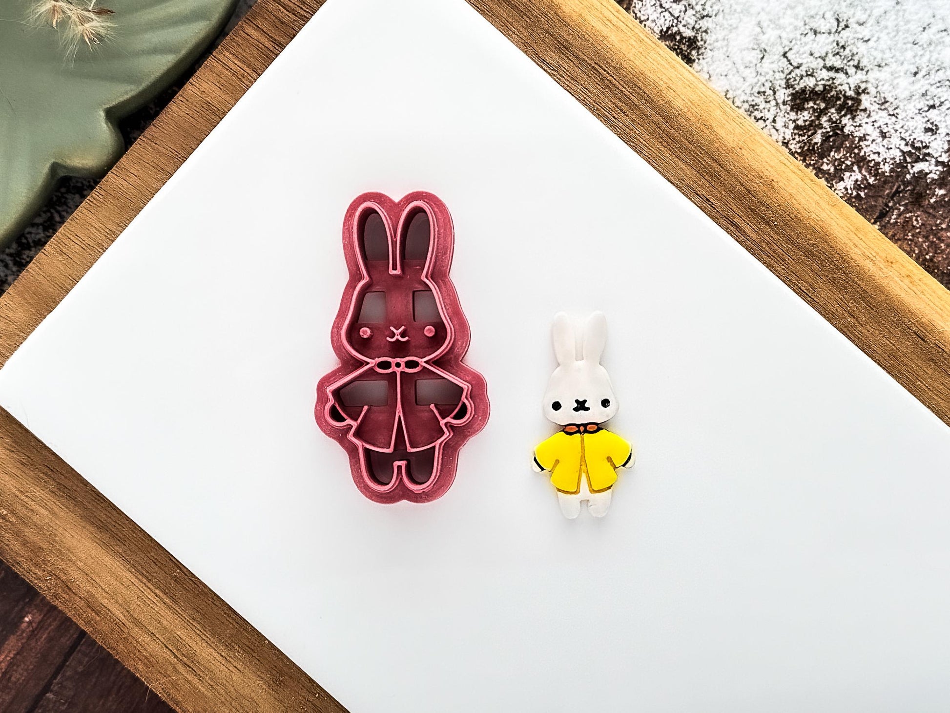 Rabbit Clay Cutter In A Rain Coat, For Polymer and Metal Clay, 3 - 5 cm-Autumn Clay Cutters