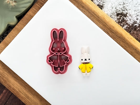 Rabbit Clay Cutter In A Rain Coat, For Polymer and Metal Clay, 3 - 5 cm-Autumn Clay Cutters