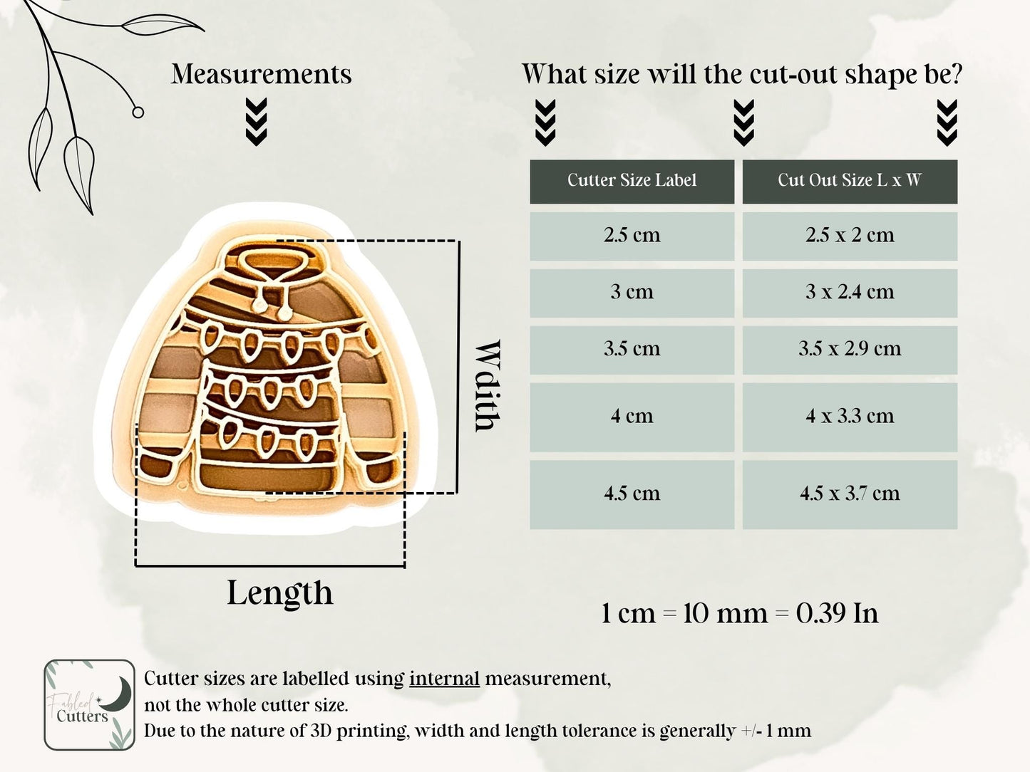 Christmas Lights Jumper Clay Cutter: Festive Sweater Design, 2.5 - 4.5cm-Christmas Clay Cutters