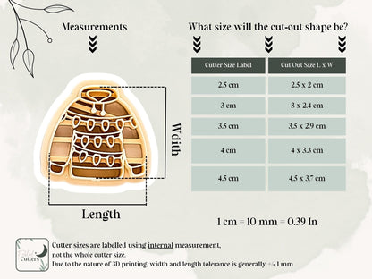 Christmas Lights Jumper Clay Cutter: Festive Sweater Design, 2.5 - 4.5cm-Christmas Clay Cutters