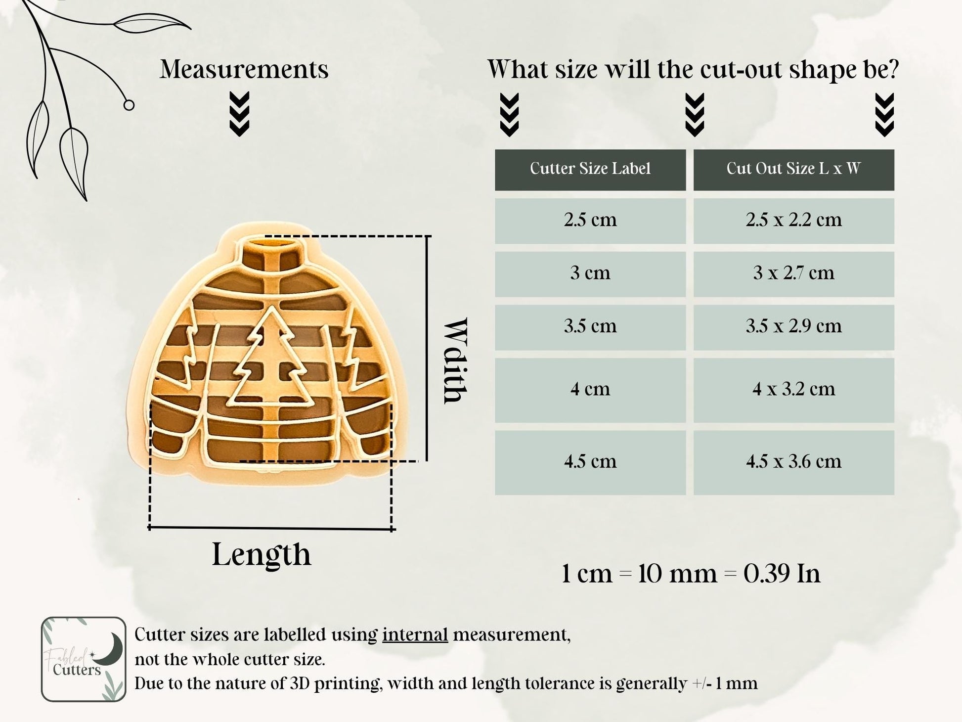 Christmas Tree Jumper Clay Cutter: Festive Sweater Design, 2.5 - 4.5cm-Christmas Clay Cutters