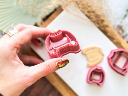 Short Jumper Clay Cutter: Plain Sweater With Collar and Cuff details, 2.5 - 4.5cm-Autumn Clay Cutters