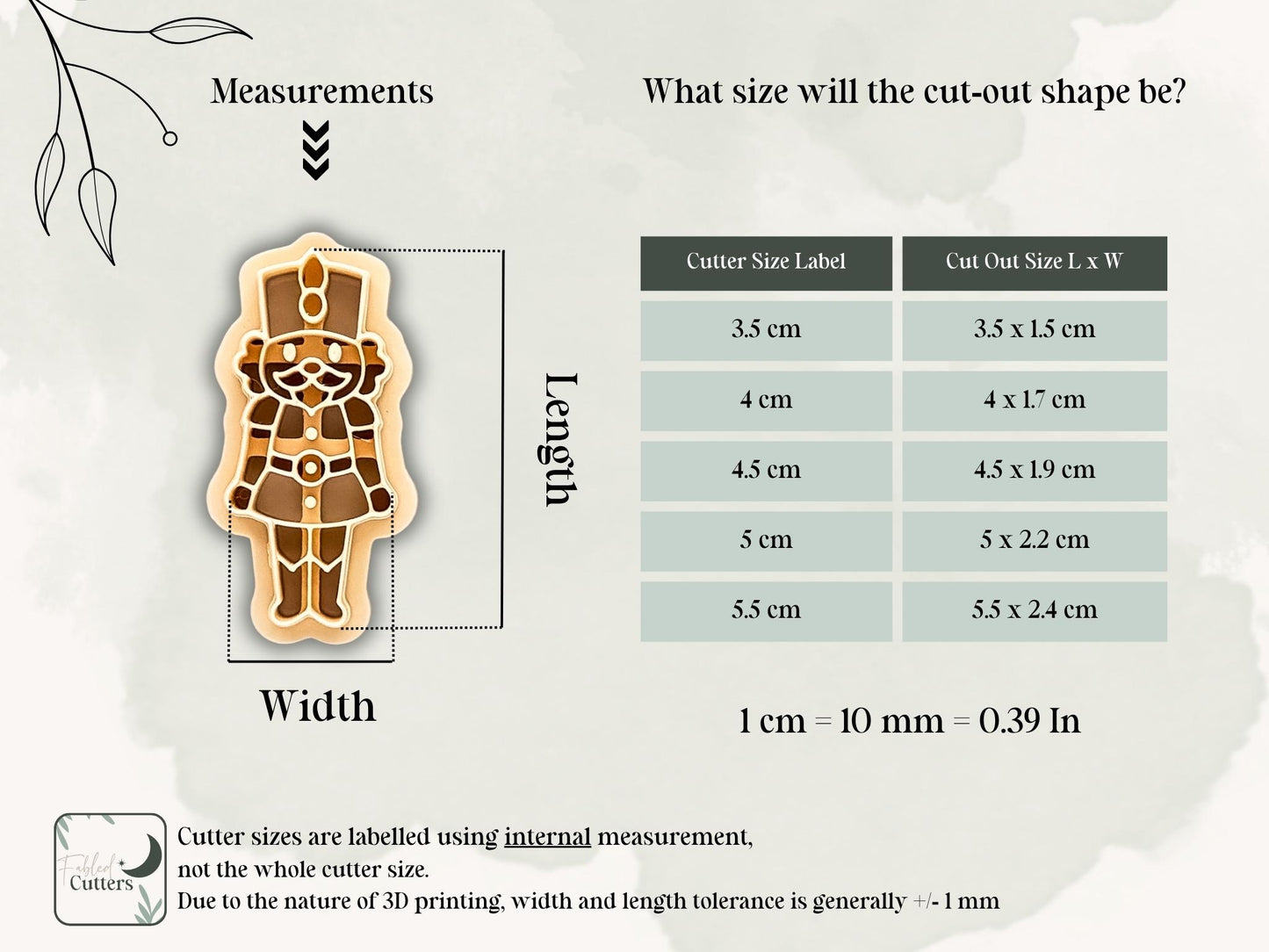 Nutcracker Soldier Cutter, Christmas Ballet Themed Cutting Tool For Polymer And Silver Clay, Fondant-Christmas Clay Cutters