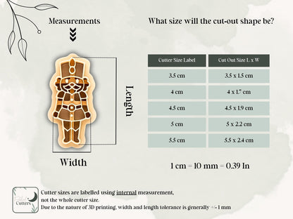 Nutcracker Soldier Cutter, Christmas Ballet Themed Cutting Tool For Polymer And Silver Clay, Fondant-Christmas Clay Cutters