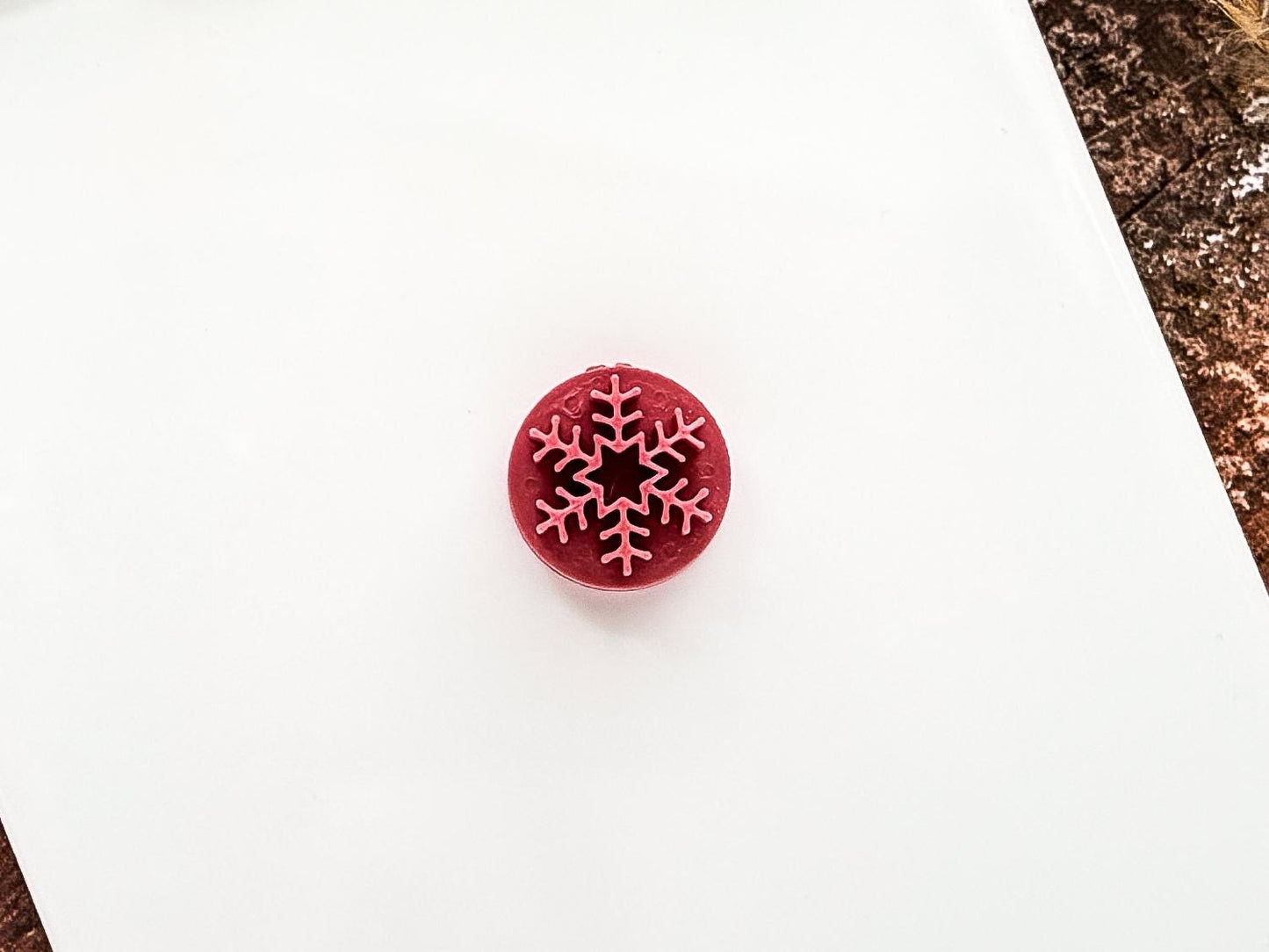 Snowflake Clay Stamp Set, 10 different debossing designs for winter clay and baking crafts-Christmas Clay Cutters