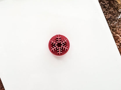 Snowflake Clay Stamp Set, 10 different debossing designs for winter clay and baking crafts-Christmas Clay Cutters