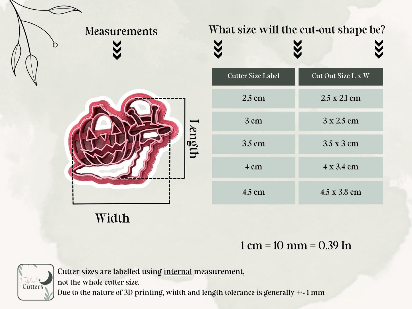Snail With Pumpkin Shell Clay Cutter, Various sizes and Mirrored Options Available-Halloween Clay Cutters