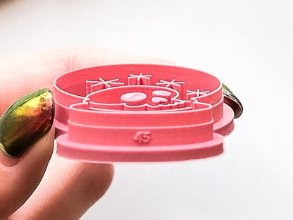 Gothic Snowglobe Clay Cutter, Spooky Christmas Clay Tool With Skull Detail, 2.5 - 4.5cm-Christmas Clay Cutters