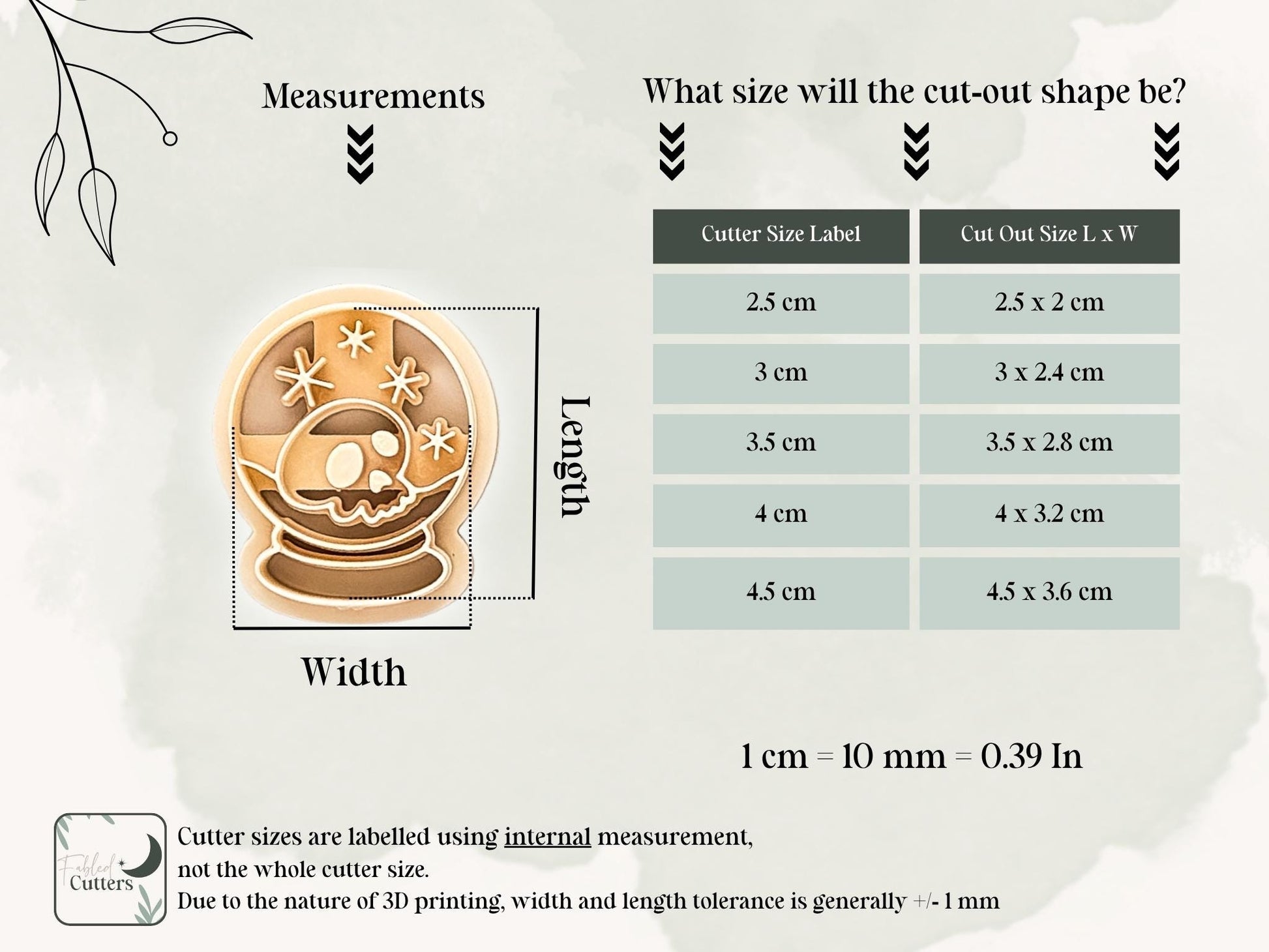 Gothic Snowglobe Clay Cutter, Spooky Christmas Clay Tool With Skull Detail, 2.5 - 4.5cm-Christmas Clay Cutters