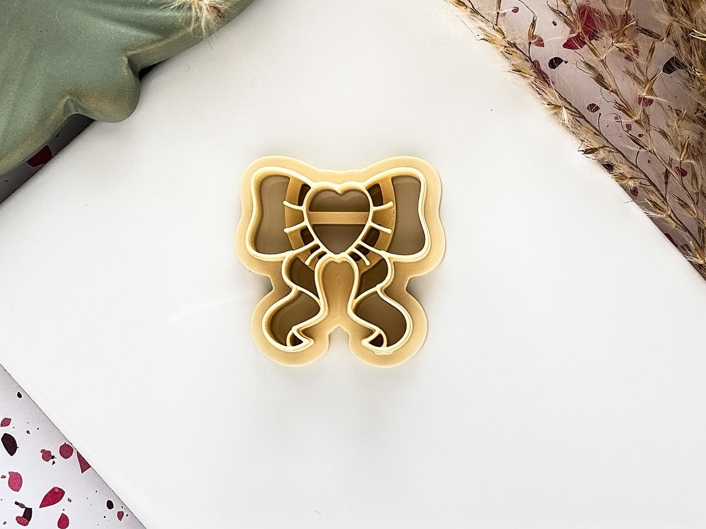 Heart Bow Clay Cutter, Valentines Themed Cutting Tool For Polymer Clay and Fondant, 2 - 4.5 cm-Romantic Clay Cutters