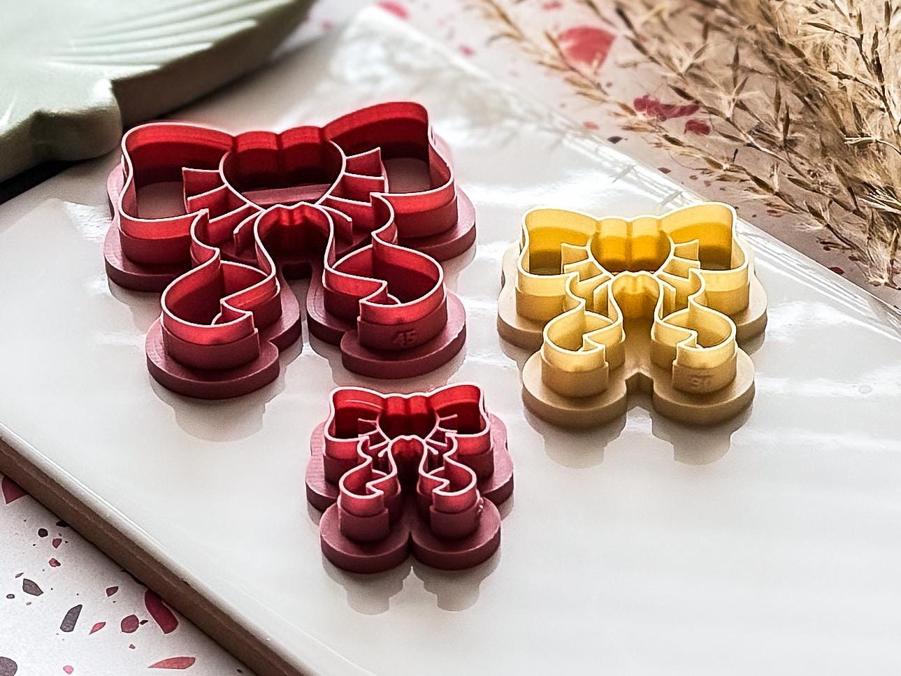 Heart Bow Clay Cutter, Valentines Themed Cutting Tool For Polymer Clay and Fondant, 2 - 4.5 cm-Romantic Clay Cutters