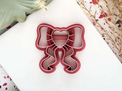Heart Bow Clay Cutter, Valentines Themed Cutting Tool For Polymer Clay and Fondant, 2 - 4.5 cm-Romantic Clay Cutters