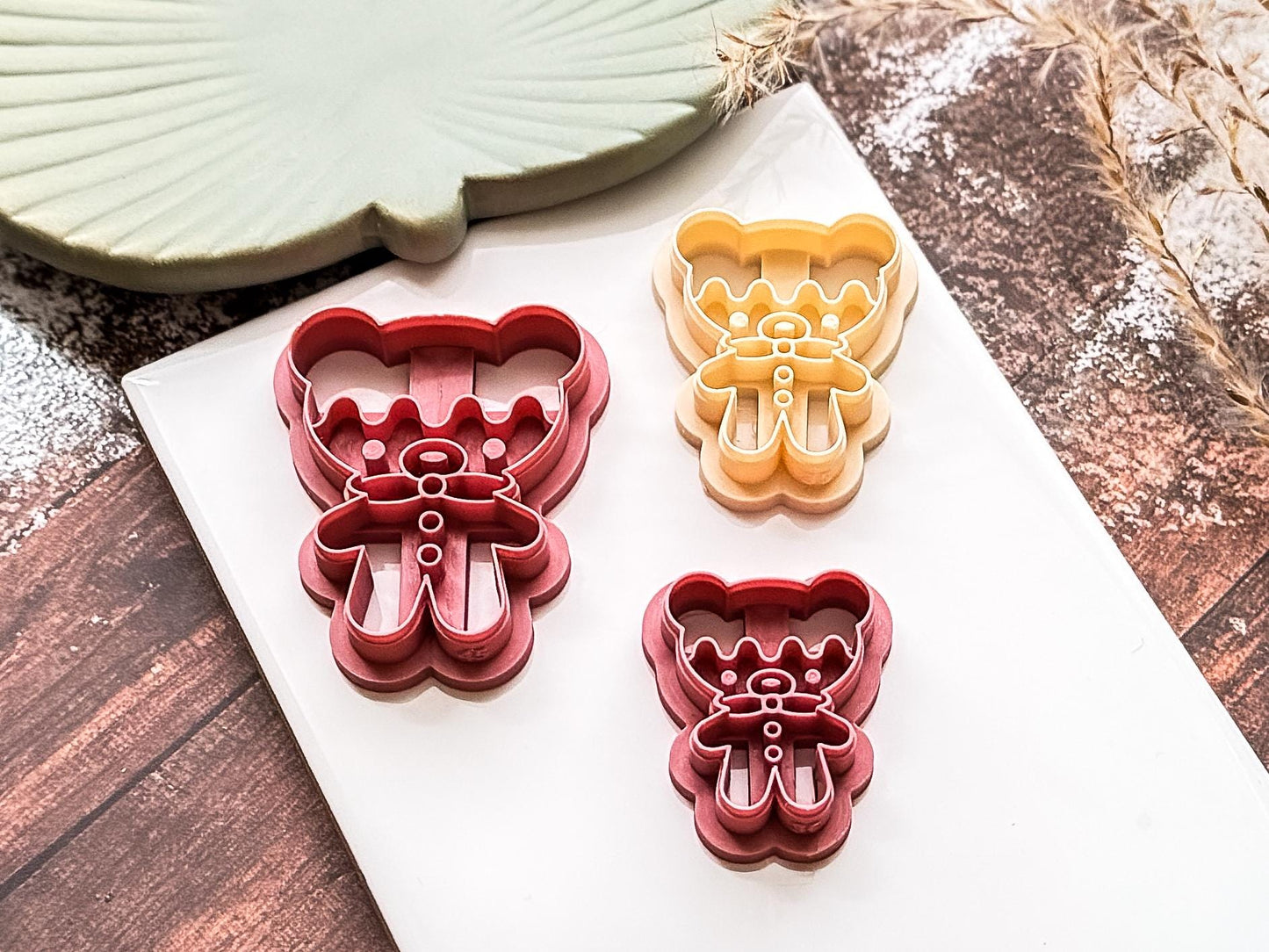 Gingerbread Bear Cutter, Cookie Style Cutter For Polymer Clay And Fondant, 3 - 5 cm-Christmas Clay Cutters