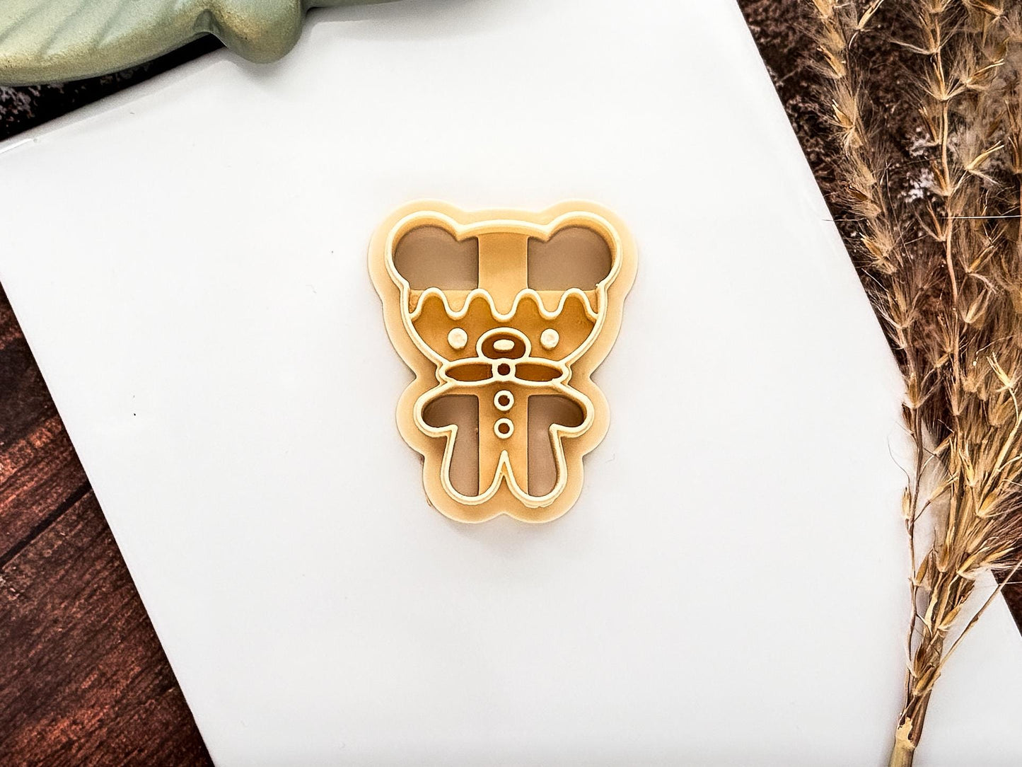 Gingerbread Bear Cutter, Cookie Style Cutter For Polymer Clay And Fondant, 3 - 5 cm-Christmas Clay Cutters